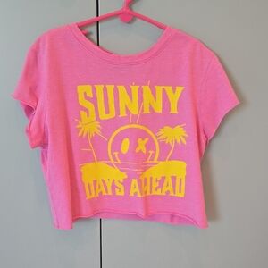 Girls' Pink 'Sunny Days Ahead' Graphic Tee